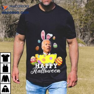 Funny Joe Biden Happy Halloween Confused Easter Bunny Shirt