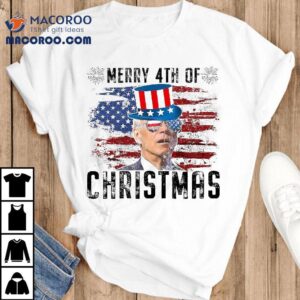 Funny Joe Biden Merry 4th Of Christmas July Firework Shirt