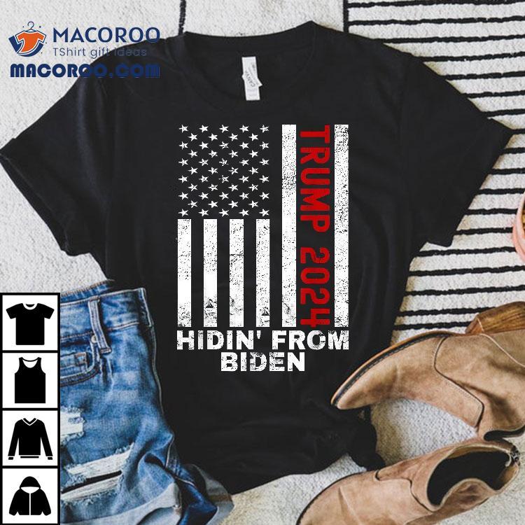 Hidin From Biden Kids Trump 2024 Flag Anti Joe Shirt Hidin From Biden Kids Trump 2024 Flag Anti Joe Shirt