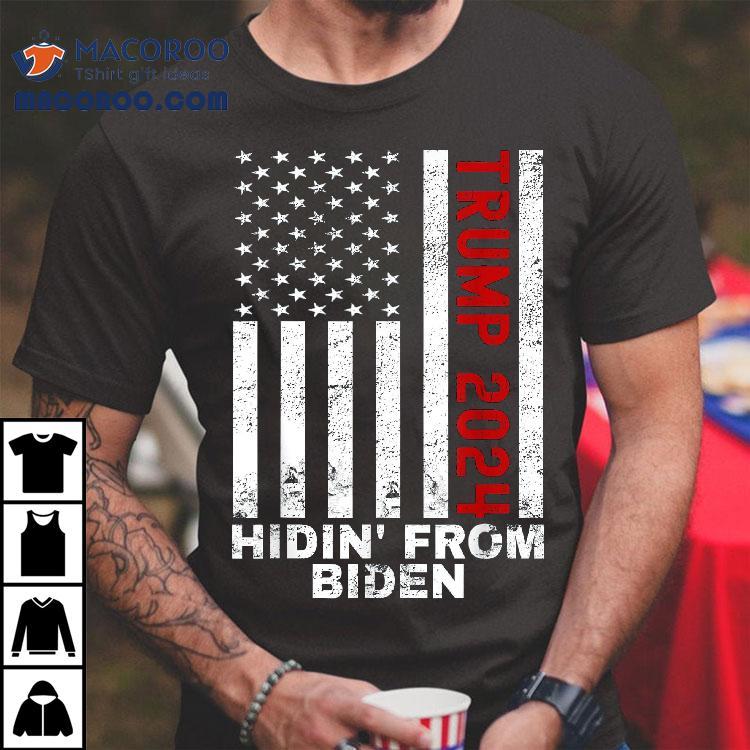 Hidin From Biden Kids Trump 2024 Flag Anti Joe Shirt Hidin From Biden Kids Trump 2024 Flag Anti Joe Shirt