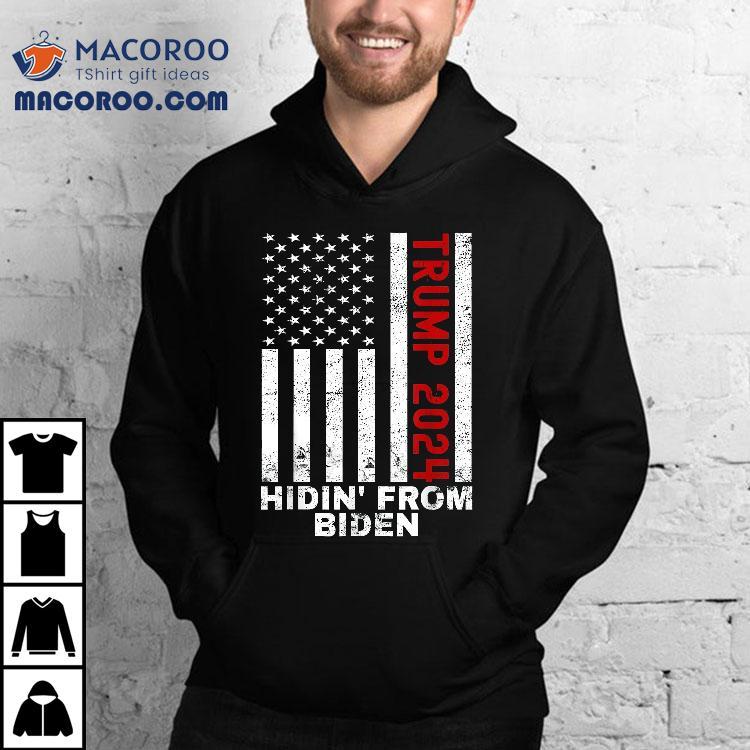 Hidin From Biden Kids Trump 2024 Flag Anti Joe Shirt Hidin From Biden Kids Trump 2024 Flag Anti Joe Shirt