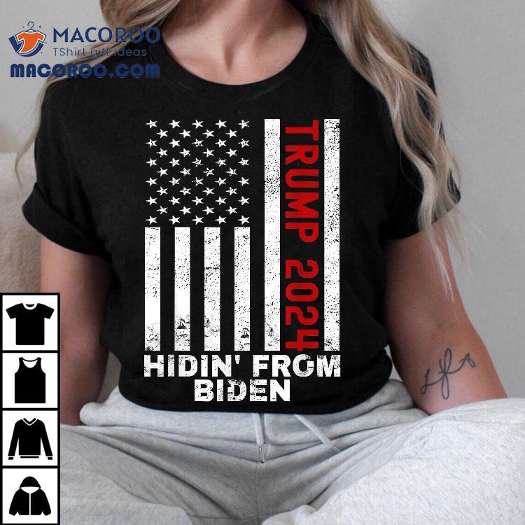 Hidin From Biden Kids Trump 2024 Flag Anti Joe Shirt Hidin From Biden Kids Trump 2024 Flag Anti Joe Shirt