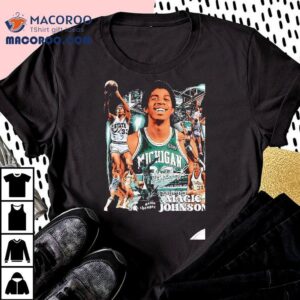 Magic Johnson Michigan State Spartans Basketball Graphic Tshirt