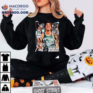 Magic Johnson Michigan State Spartans Basketball Graphic Tshirt