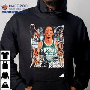 Magic Johnson Michigan State Spartans Basketball Graphic Tshirt
