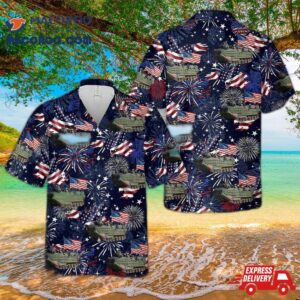 U.s. Marine Corps Assault Amphibious Vehicle Aav, 4th Of July Hawaiian Shirt