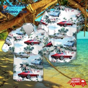 1963 Corvette Stingray Split Window Coupe Hawaiian Shirt