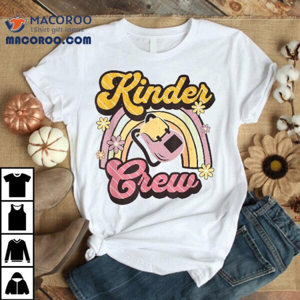 1st Back To School Kinder Crew Funny Kindergarten Teachers Shirt