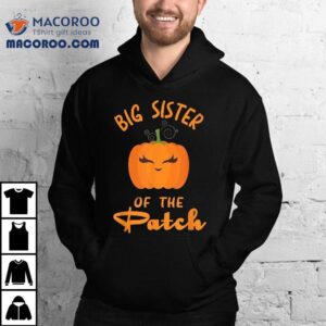 Big Sister Of The Patch Pumpkin As Matching Family Halloween Tshirt