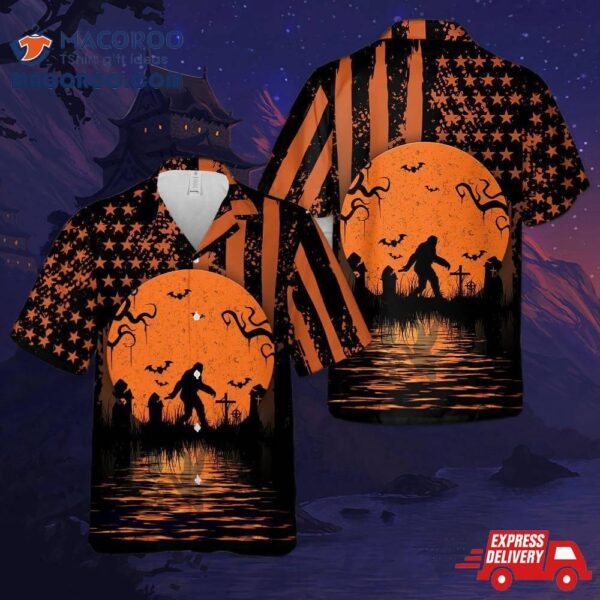 Bigfoot Halloween Hawaiian Shirt