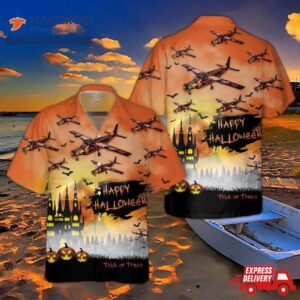 Cessna 208 Halloween Hawaiian Shirt