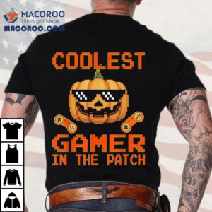 Coolest Gamer In The Patch Boys Kids Halloween Pumpkin Shirt 2 Coolest Gamer In The Patch Boys Kids Halloween Pumpkin Tshirt