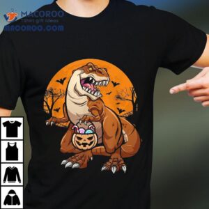 Dinosaur T Rex Mummy Pumpkin Halloween Tshirt