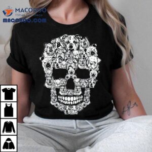 English Bulldog Dog Graphic Halloween Skull Costumes Tshirt