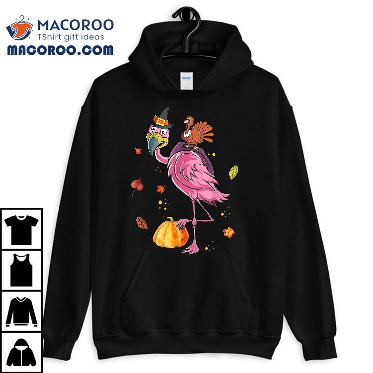 Flamingo Turkey Pumpkins Halloween Costume Thanksgiving Gift Shirt Flamingo Turkey Pumpkins Halloween Costume Thanksgiving Gift Shirt