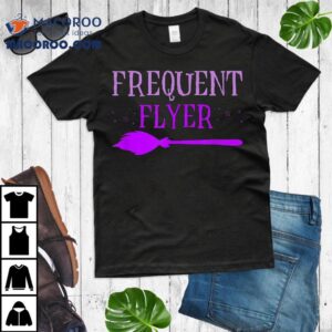 Funny Frequent Flyer Witch Broom Halloween Tshirt