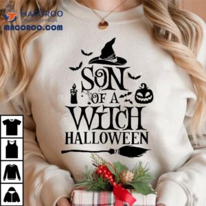 Funny Halloween Son Of A Witch Baby Cute Boy Shirt