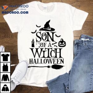 Funny Halloween Son Of A Witch Baby Cute Boy Shirt