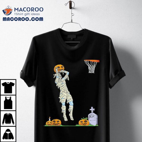 Funny Mummy Basketball Halloween Pumpkin Shirt