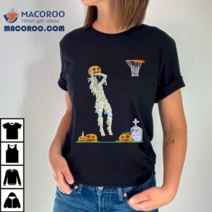 Funny Mummy Basketball Halloween Pumpkin Tshirt