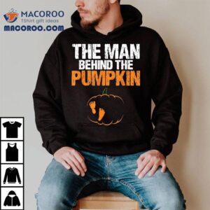 Gender Reveal The Man Behind Pumpkin Halloween Pregnancy Tshirt