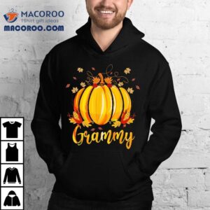 Grammy Pumpkin Family Matching Halloween Fall Leaves Season Shirt