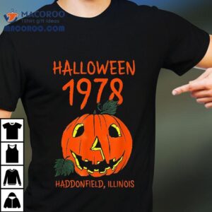 Halloween Holiday Spooky Gift Myers Pumpkin Haddonfield Tshirt