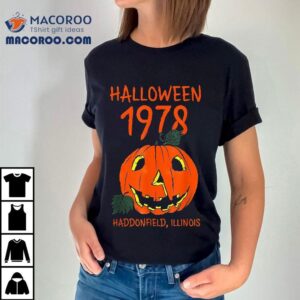 Halloween Holiday Spooky Gift Myers Pumpkin Haddonfield Tshirt