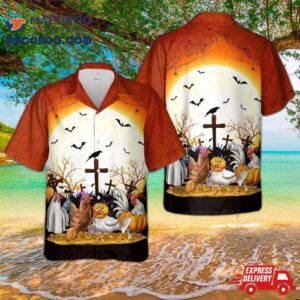 Halloween Chicken Hawaiian Shirt