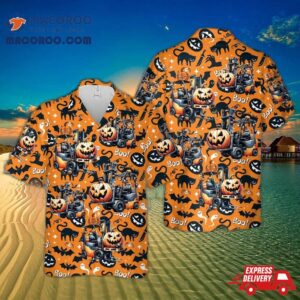 Halloween Forklift Hawaiian Shirt
