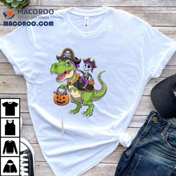 Halloween Funny T Rex Dady Dinosaur Pirate Trick Treat Tank Top