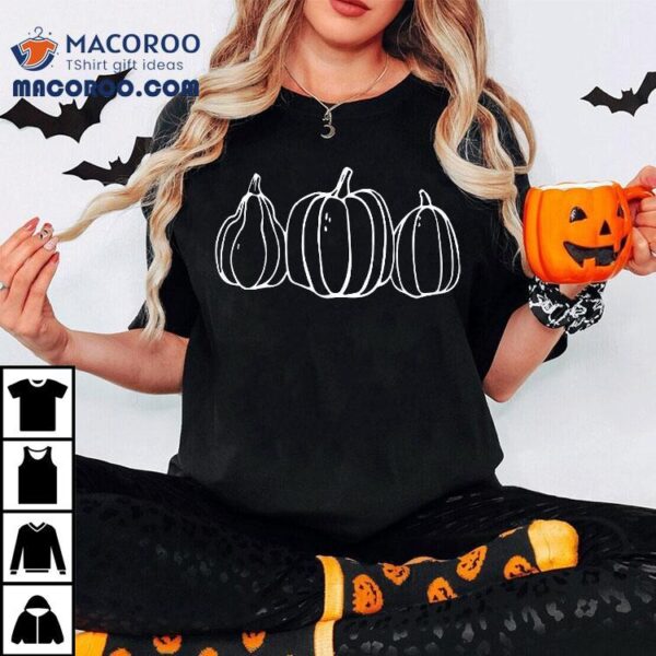 Halloween Pumpkin Gourd Tshirt Fall Autumn Plus Size Wo Shirt