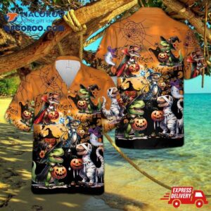 Halloween T-rex Hawaiian Shirt