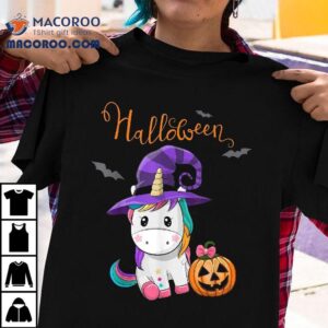 Halloween Unicorn Witch Tshirt