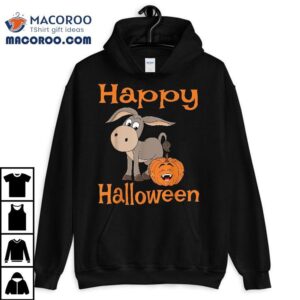 Happy Halloween Donkey And Pumpkin Costume Shirt