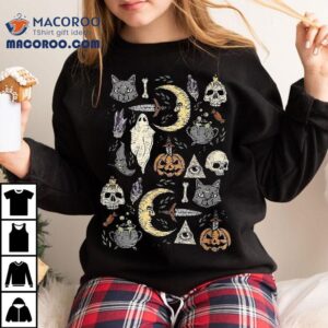 Horror Pumpkin And Skull Halloween Costume Shirt