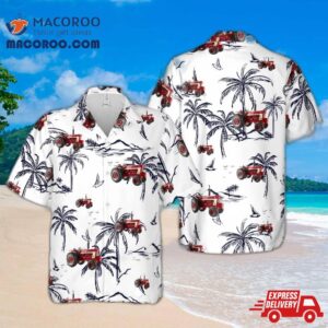 International Farmall 1066 Turbo Wide Front Tractor Hawaiian Shirt