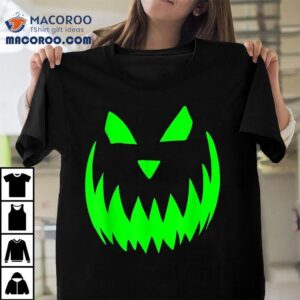 Jack O’ Lantern Face Lime Green| Halloween Pumpkin Shirt