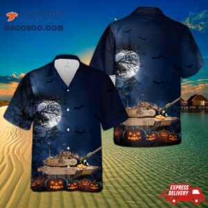 M1 Abrams Tank Halloween Hawaiian Shirt