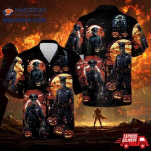 Police Halloween Hawaiian Shirt
