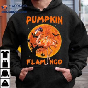 Pumpkin Flamingo T Halloween Costume Gif Tshirt