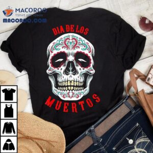 Rose Skeleton Dia De Los Muertos Makeup Skull Halloween Shirt