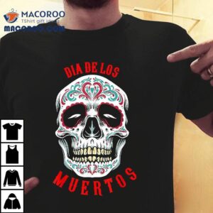 Rose Skeleton Dia De Los Muertos Makeup Skull Halloween Tshirt