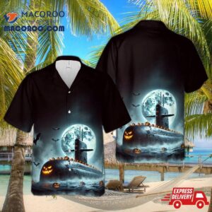 Royal Navy Vanguard-class Submarine Halloween Hawaiian Shirt