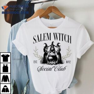 Salem 1692 Social Club Witch Halloween Witchy Girls Shirt