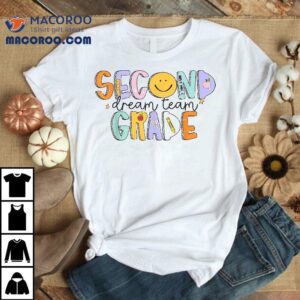 Second Grade Dream Team Retro Back To School 2nd Kids Shirt