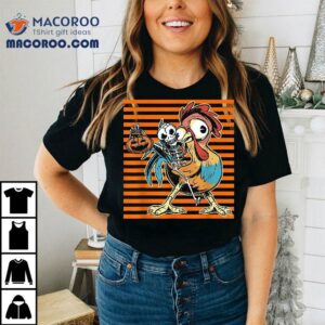 Skeleton Riding Rooster Halloween Funny Pumpkin Shirt 2 Skeleton Riding Rooster Halloween Funny Pumpkin Tshirt