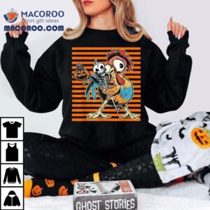 Skeleton Riding Rooster Halloween Funny Pumpkin Shirt 3 Skeleton Riding Rooster Halloween Funny Pumpkin Tshirt