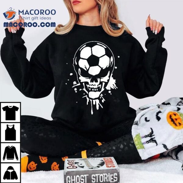 Soccer Skeleton Funny Player Halloween Skull Hallows’ Day Shirt