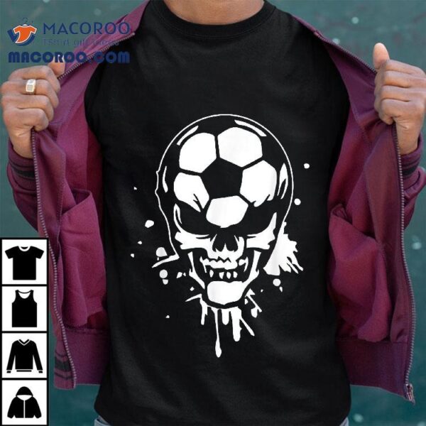 Soccer Skeleton Funny Player Halloween Skull Hallows’ Day Shirt